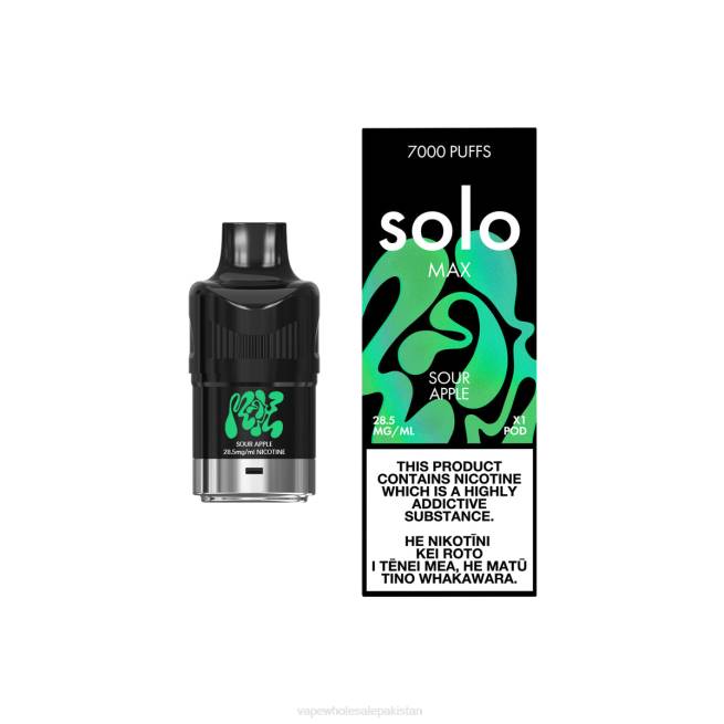 Electronic Cigarette Wholesale Price 8Z0680 - Solo MAX Pod Sour Apple