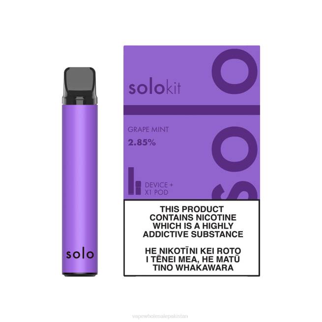 E Cigarette Wholesale 8Z0645 - Solo Pod Kit Grape Mint